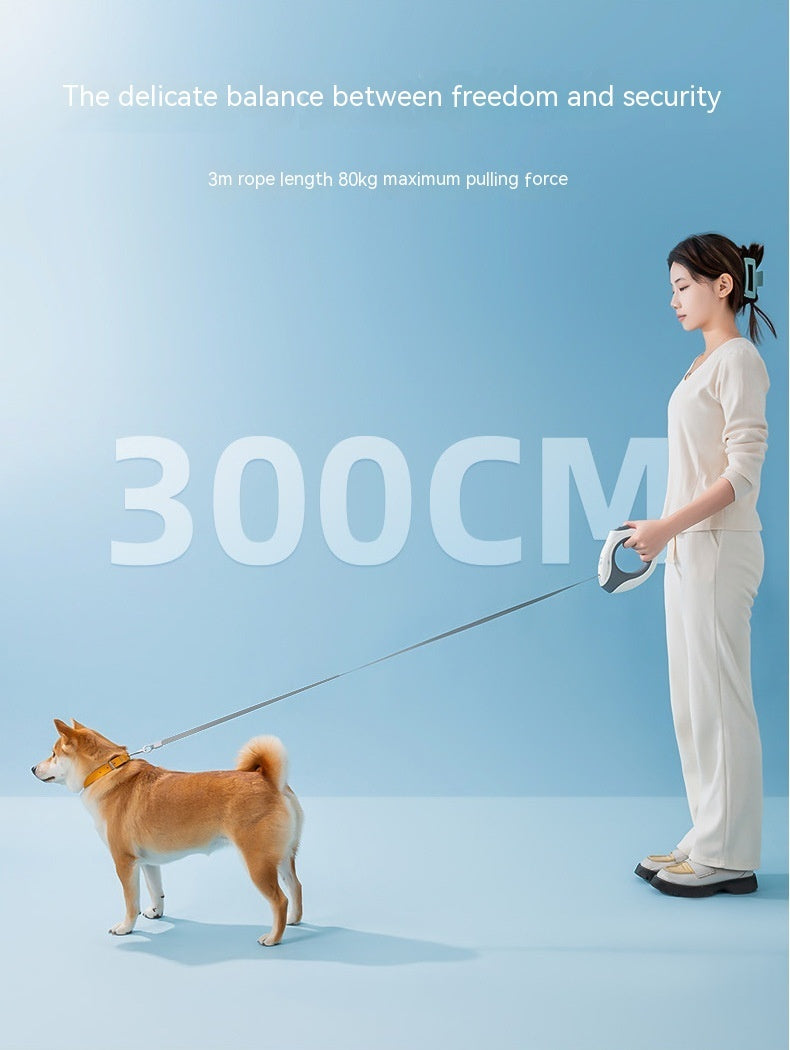 Ring With Light Dog Leash Pet Automatic Retractable Leash Luminous - Dailyy shoplio