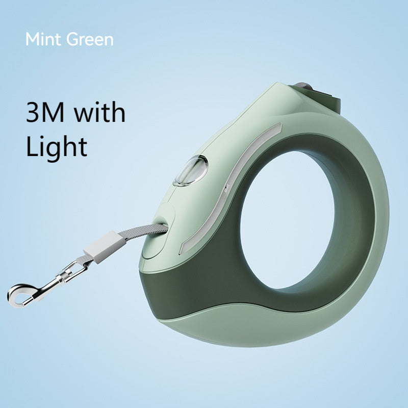 Ring With Light Dog Leash Pet Automatic Retractable Leash Luminous - Dailyy shoplio