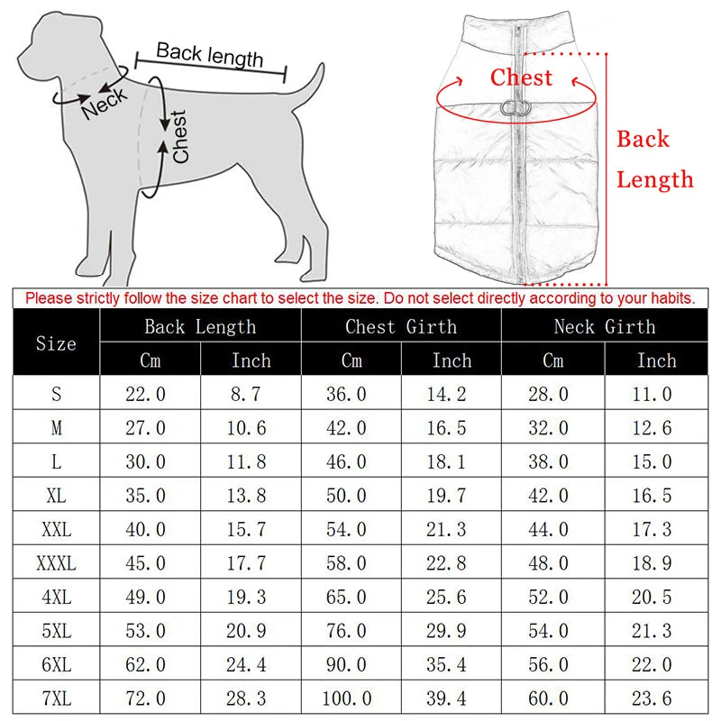 Waterproof Winter Dog Vest – Warm & Cozy for Small to Large Dogs! - Dailyy shoplio