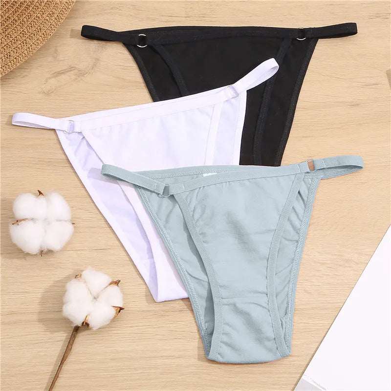 3Pcs Cotton Briefs – Sexy Low-Waist Underwear