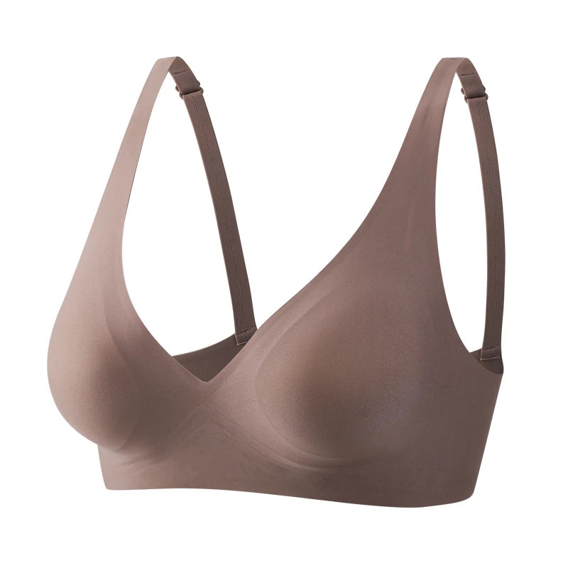 Soft Wireless Bra – Deep V, Padded, Seamless & Sexy Comfort (S-XL)!