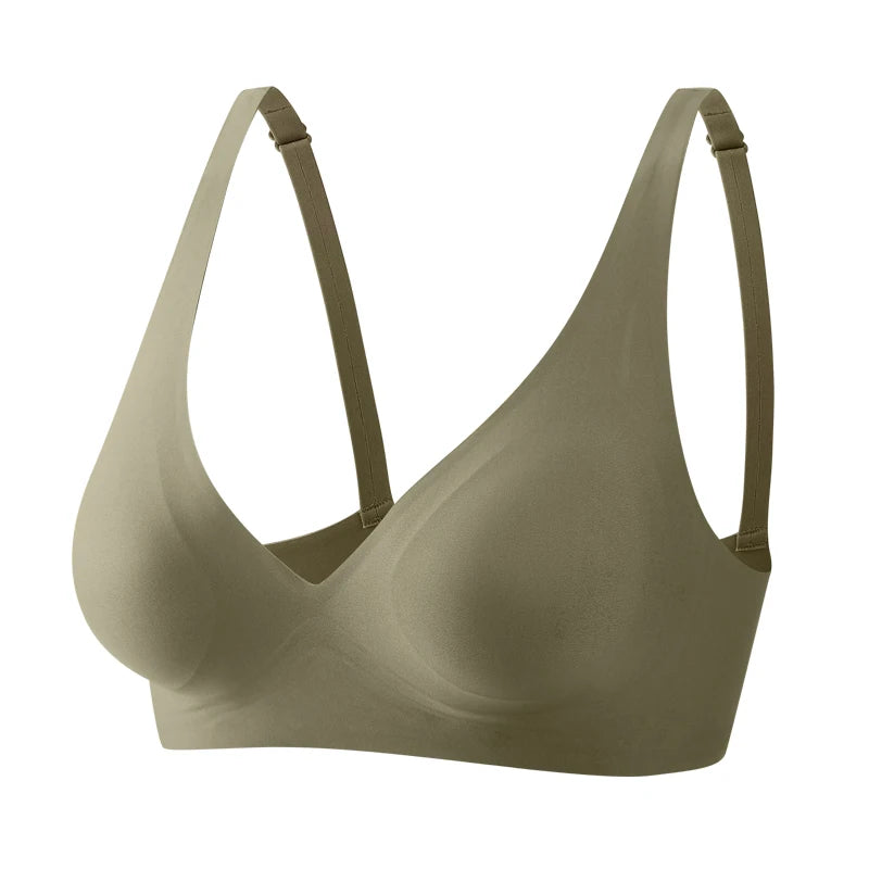 Soft Wireless Bra – Deep V, Padded, Seamless & Sexy Comfort (S-XL)!