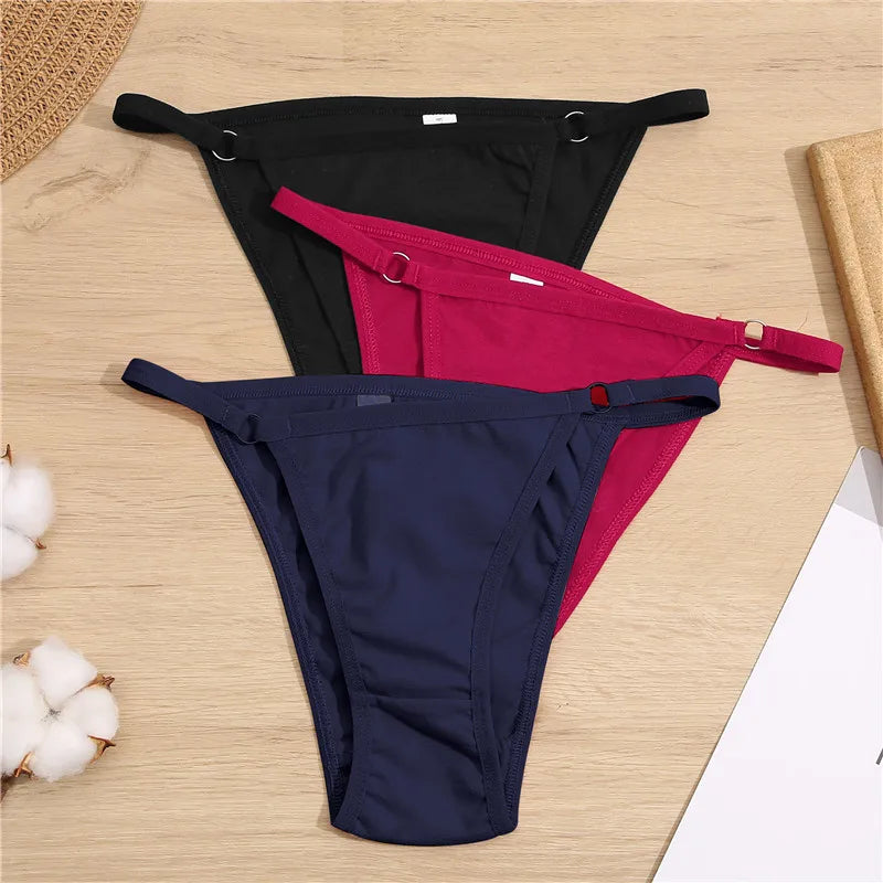 3Pcs Cotton Briefs – Sexy Low-Waist Underwear