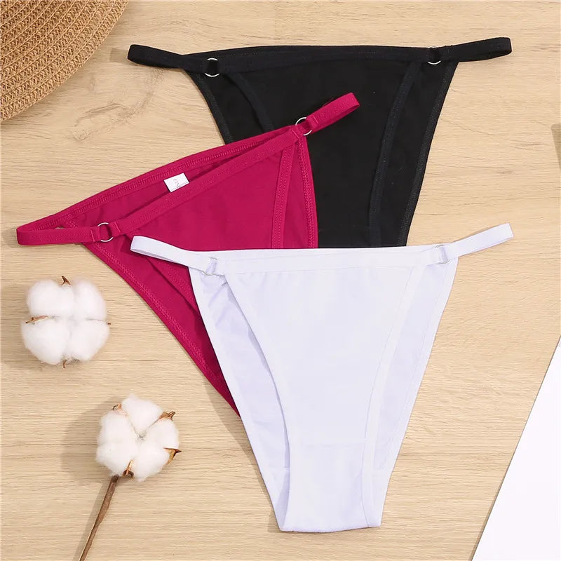 3Pcs Cotton Briefs – Sexy Low-Waist Underwear