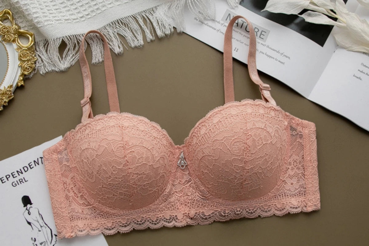 New Sexy Push-Up Bra, Underwire 1/2 Cup Lace Brassier