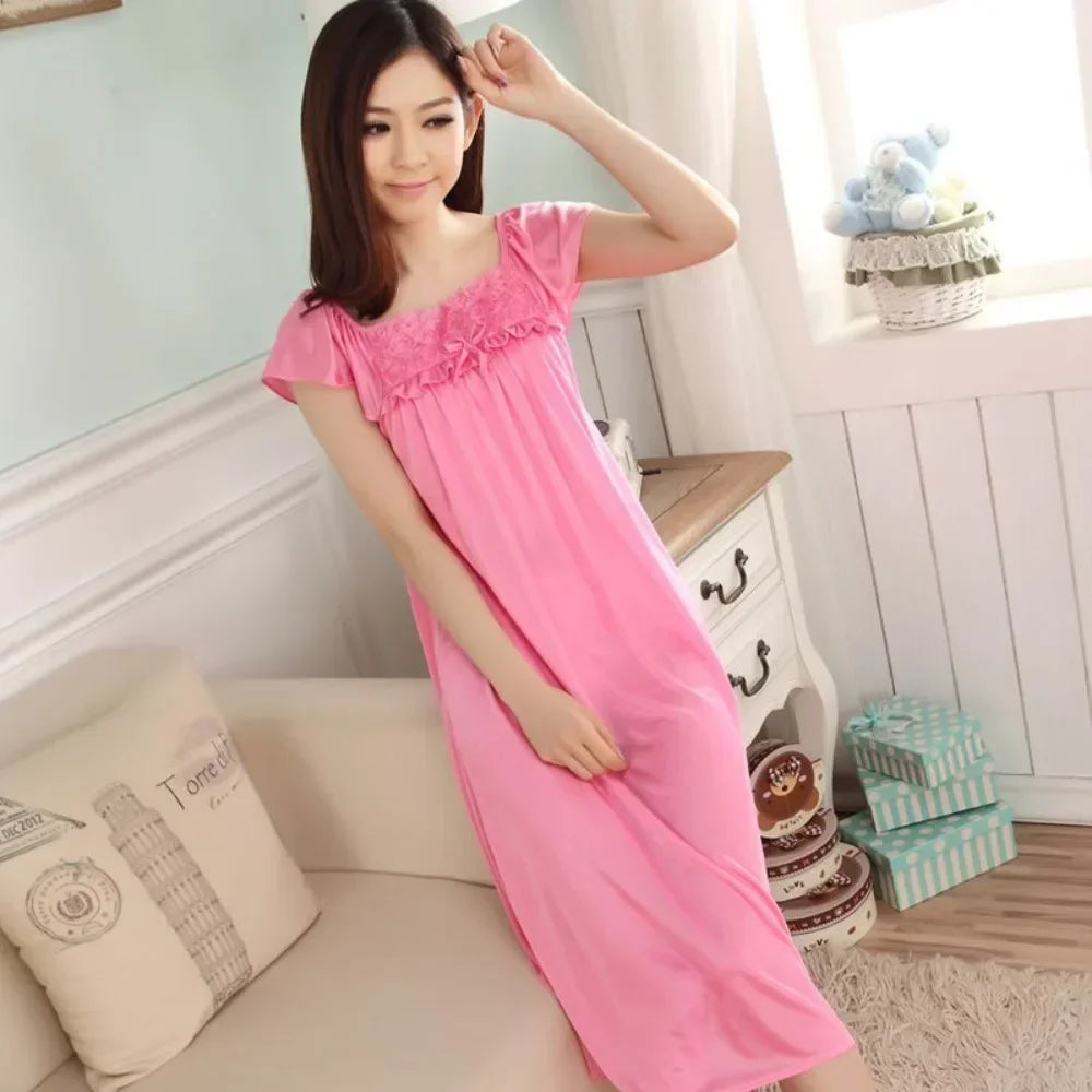 Sexy Plus Size Ice Silk Satin Nightgown – Smooth, Stylish & Comfy!