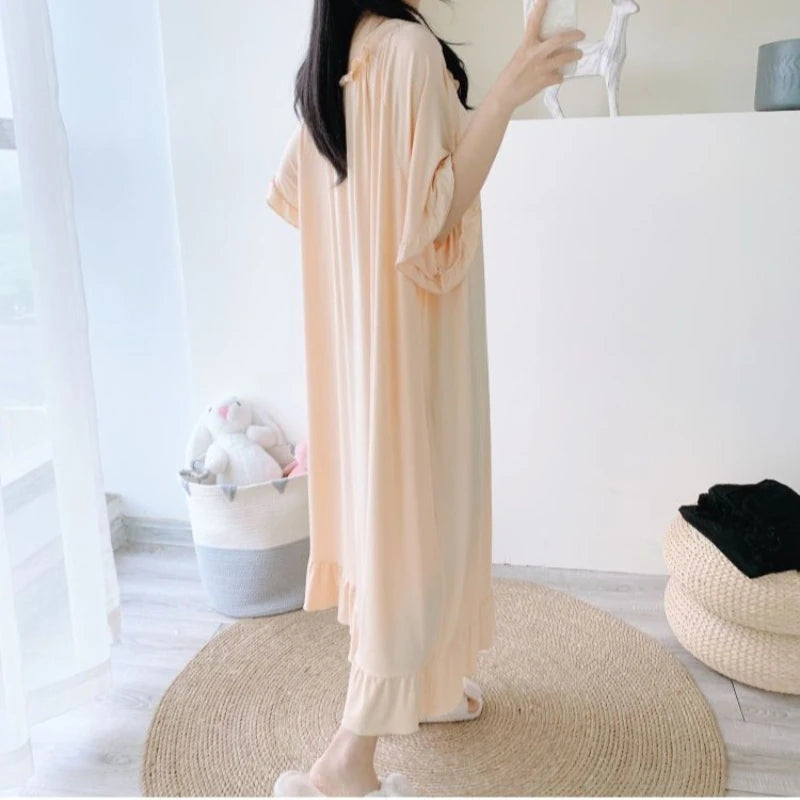 Oversized 150kg Loose Nightgown – Comfy, Chic & Perfect for Home!
