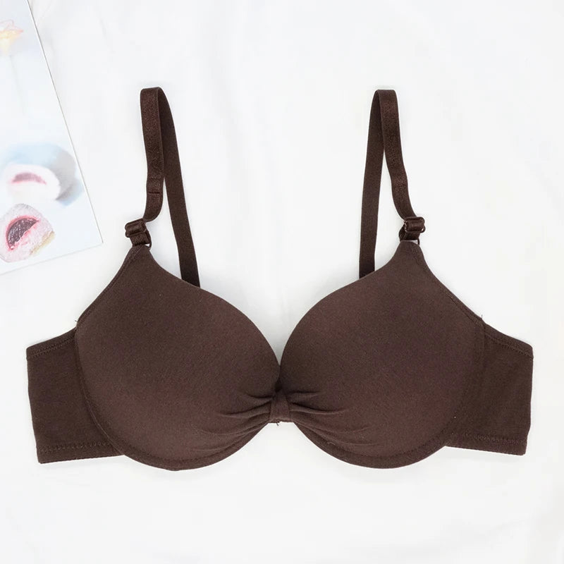 Sexy Cotton Push-Up Bra – Deep V, Underwire, & Flattering Fit!