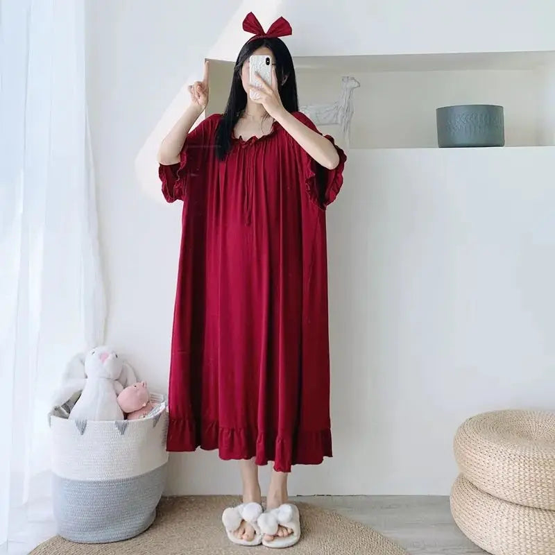 Oversized 150kg Loose Nightgown – Comfy, Chic & Perfect for Home!
