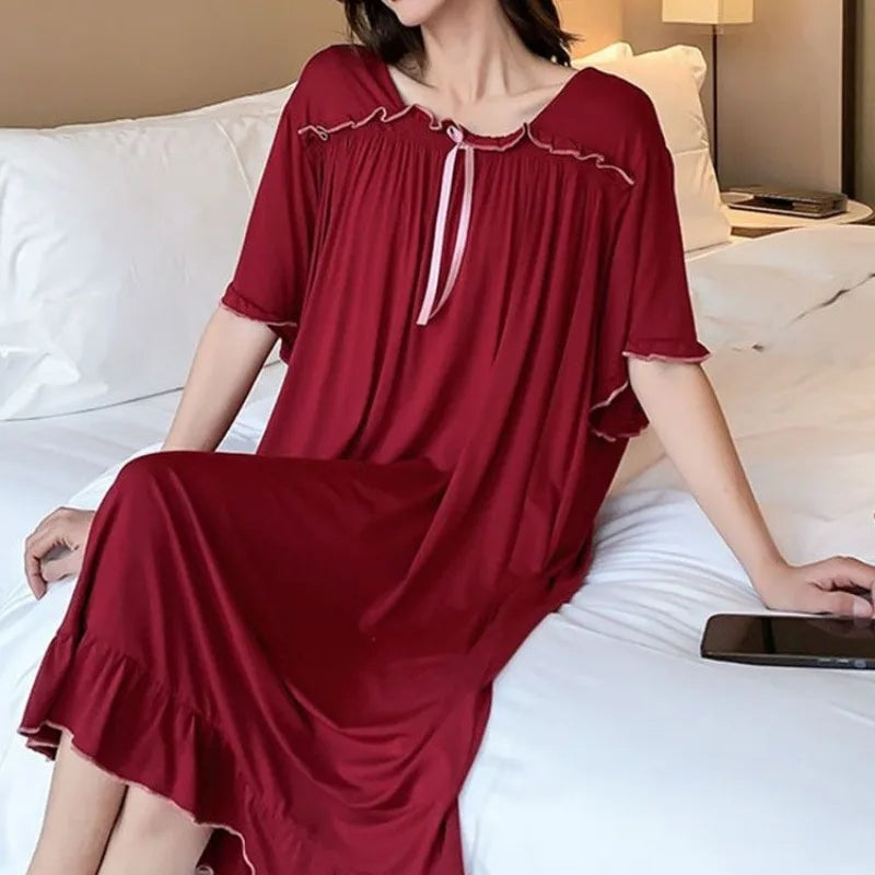 150kg Plus Size Loose Sleep Dress – Comfy, Cool & Perfect for Home!