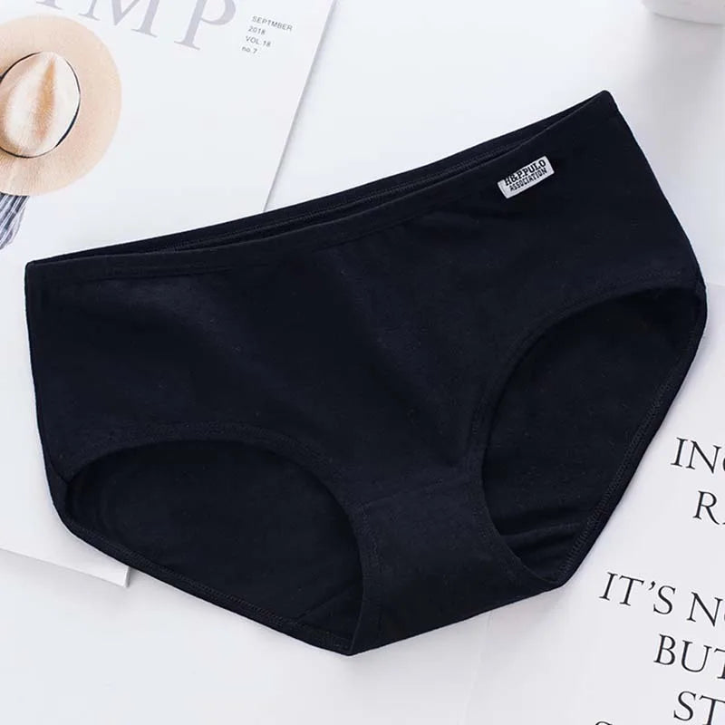 1Pcs Candy Color Cotton Panties – Seamless, Breathable, Mid-Waist
