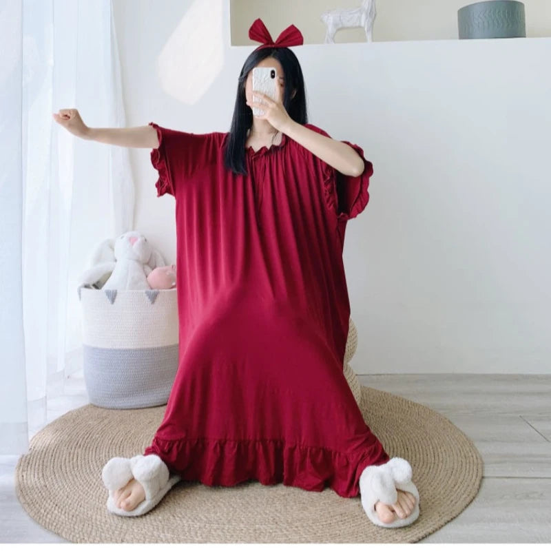 Oversized 150kg Loose Nightgown – Comfy, Chic & Perfect for Home!