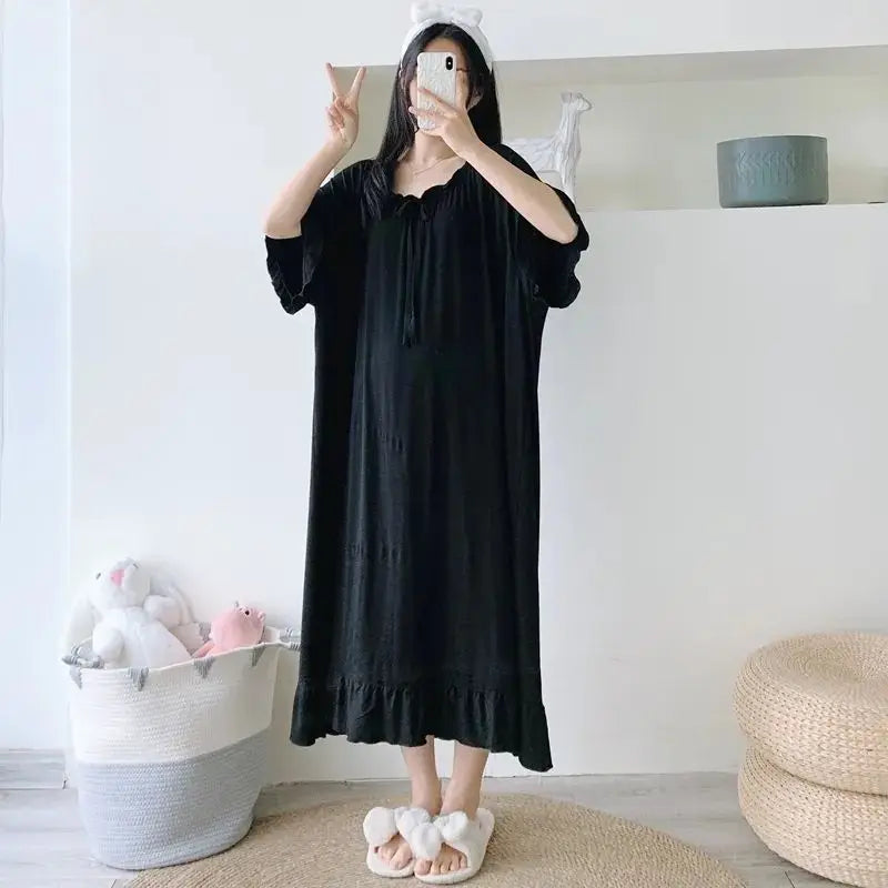 Oversized 150kg Loose Nightgown – Comfy, Chic & Perfect for Home!