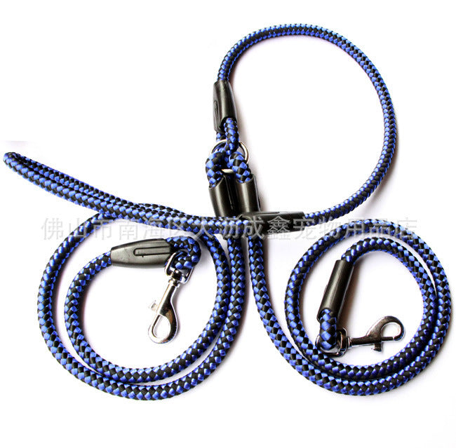Double-ended traction rope for easy dog walking with leash and collar - Dailyy shoplio