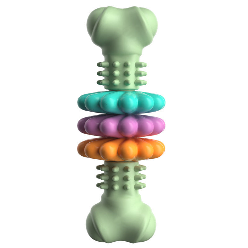 Indestructible TPR Bone Dog Chew Toy for Teeth Cleaning, Bite-Resistant, and Teething Relief - Dailyy shoplio