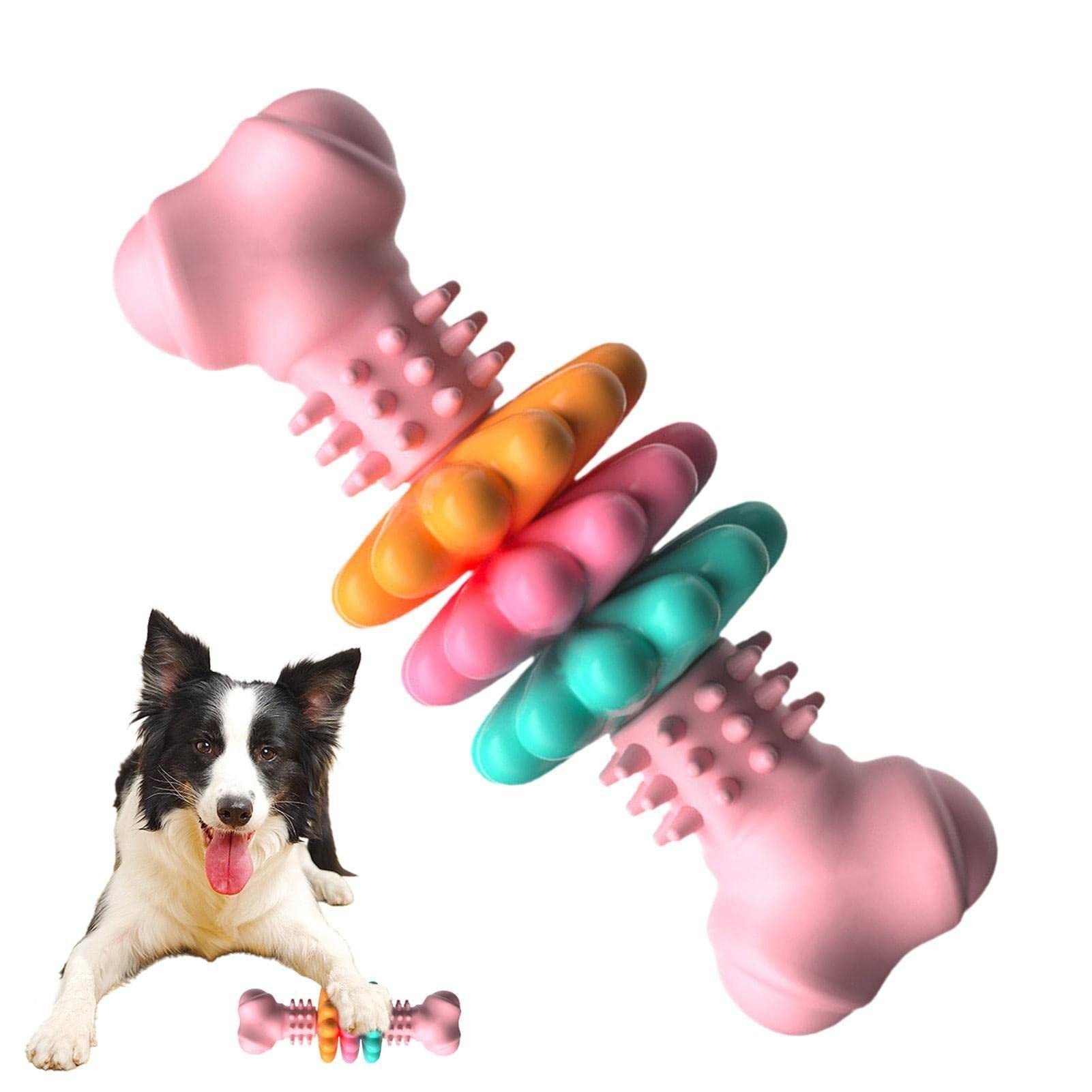 Indestructible TPR Bone Dog Chew Toy for Teeth Cleaning, Bite-Resistant, and Teething Relief - Dailyy shoplio