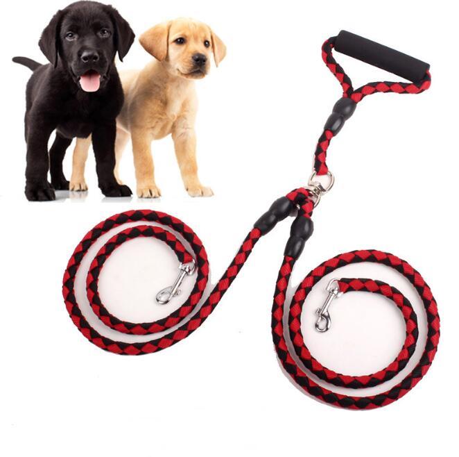 Double-ended traction rope for easy dog walking with leash and collar - Dailyy shoplio