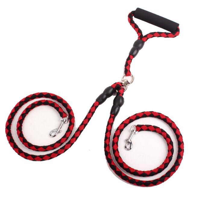 Double-ended traction rope for easy dog walking with leash and collar - Dailyy shoplio