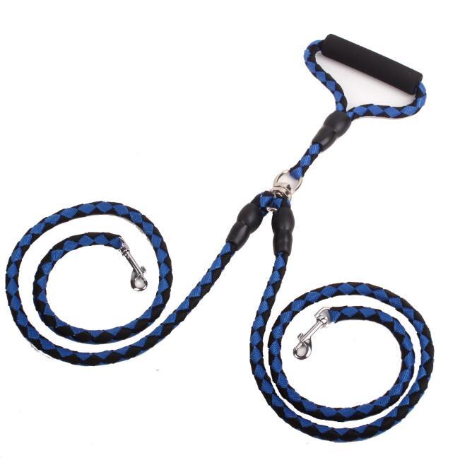 Double-ended traction rope for easy dog walking with leash and collar - Dailyy shoplio