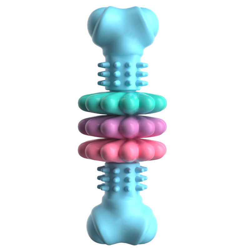 Indestructible TPR Bone Dog Chew Toy for Teeth Cleaning, Bite-Resistant, and Teething Relief - Dailyy shoplio