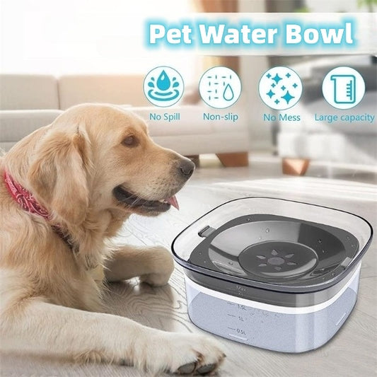70oz Spill-Proof Dog Water Bowl – 2L Capacity, Transparent, Slow Drinking for Dogs & Cats - Dailyy shoplio