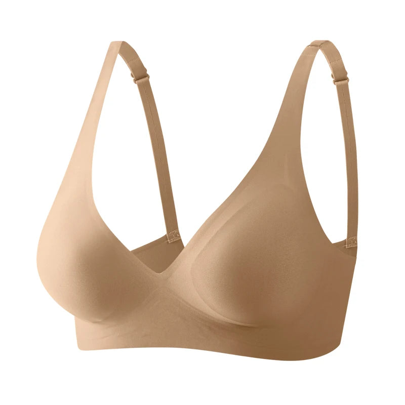 Soft Wireless Bra – Deep V, Padded, Seamless & Sexy Comfort (S-XL)!