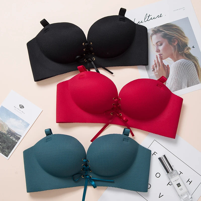 Sexy Seamless Push-Up Wireless Bra – Comfortable, Supportive, and Stylish for Women.