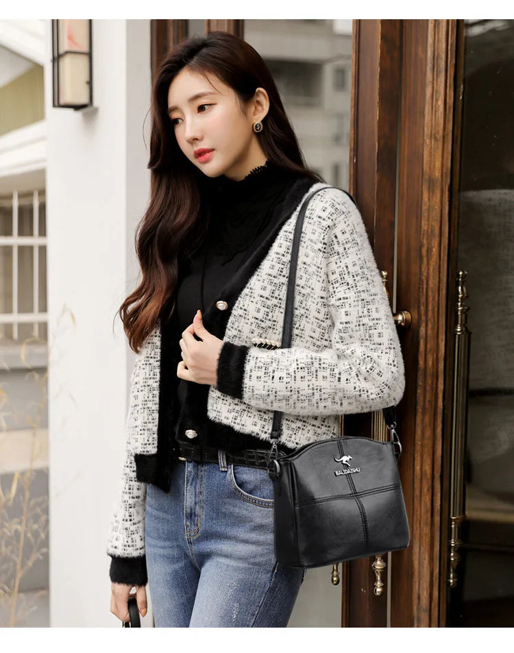 Fashion Women’s Small Crossbody Bag, PU Leather, Zipper Messenger, Summer Travel Purse