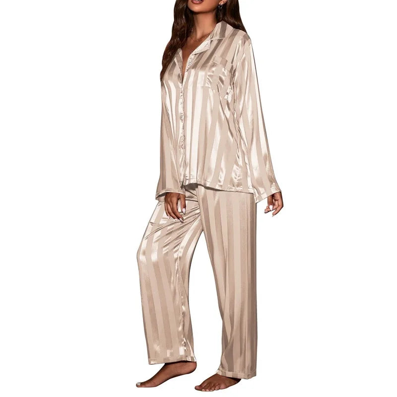 Women's striped pajama set