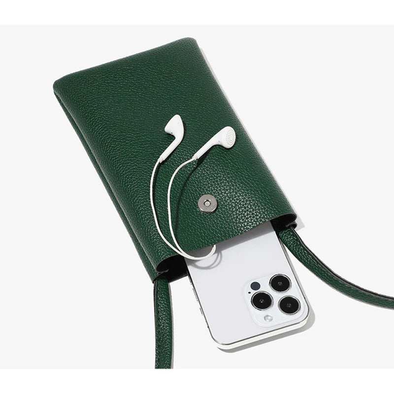 Casual Women's Crossbody Phone Bag, Solid Color, Small Shoulder Bag, Summer Designer Clutch, Purses