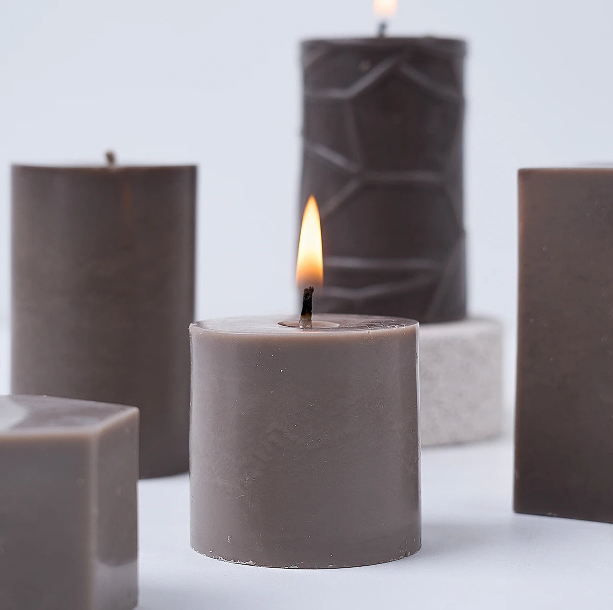 3D Geometric Silicone Candle & Soap Mold – Cylindrical, Square, Hexagonal DIY Designs