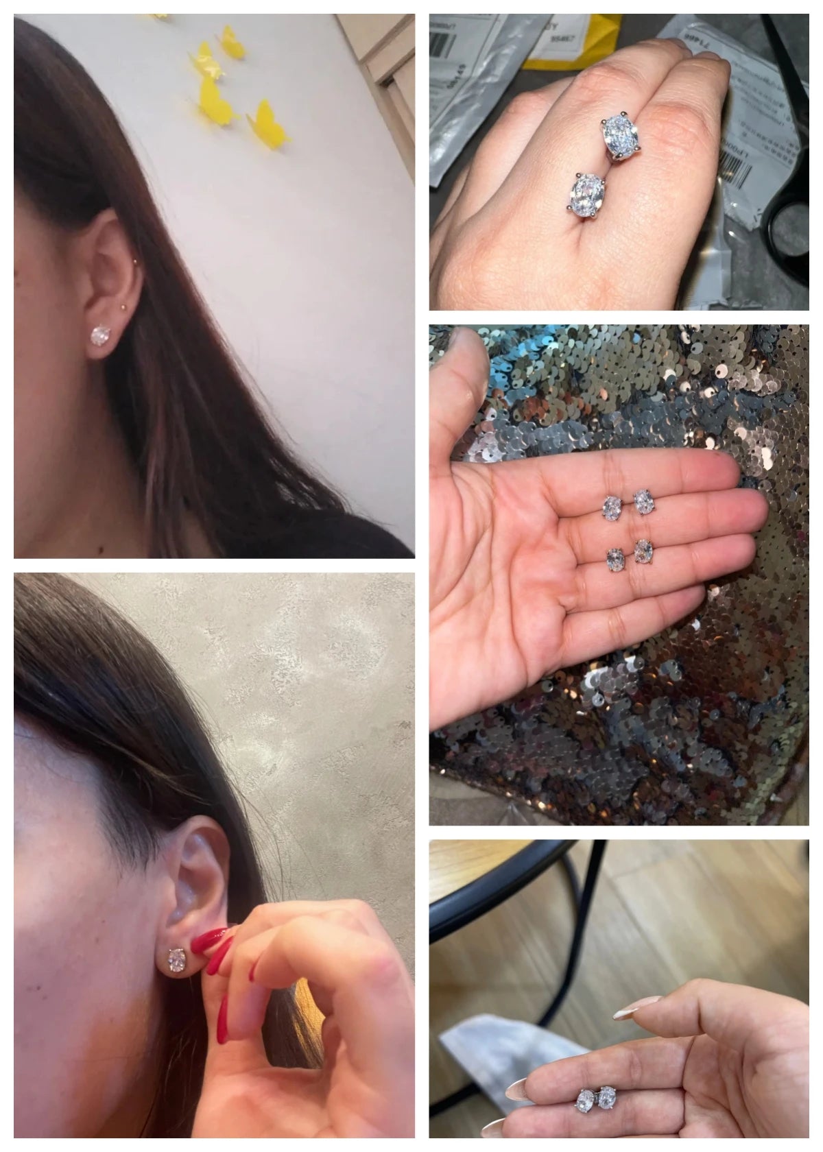 CAOSHI Simple Shiny Oval CZ Earrings