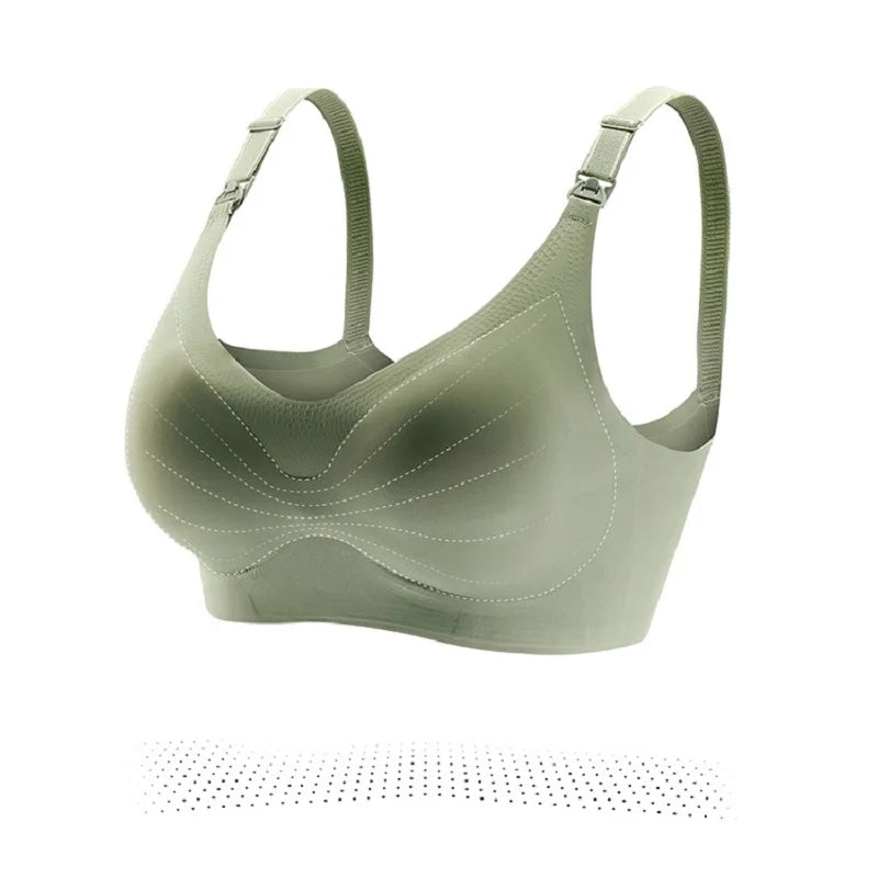 Ultra-Thin Laser-Cut Nursing Bra – Removable Pads, Plus Size, Push-Up for Maternity!
