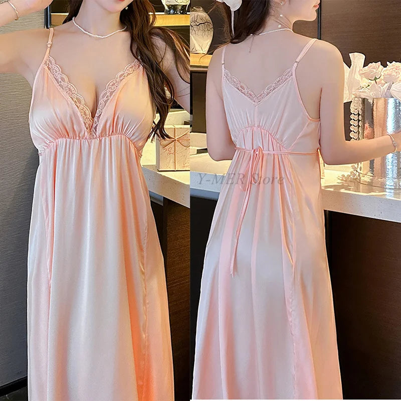 Sexy 2-Piece Satin Robe & Nighty Set – Elegant Kimono Style for Relaxing Nights!