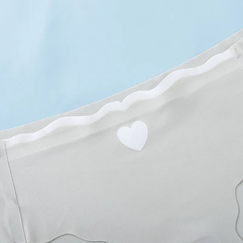 3PCS Set Sexy Ice Silk Mid-Waist Seamless Briefs