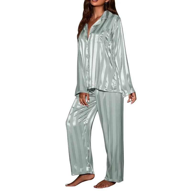 Women's striped pajama set