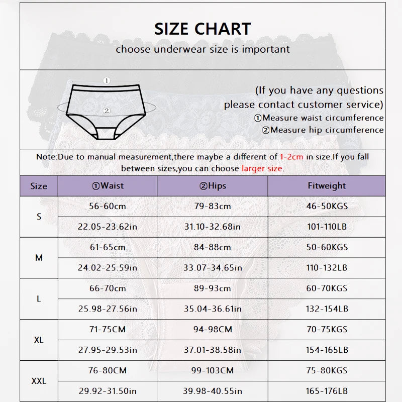 3PCS/Set Luxury Floral Lace Panties, Sexy Hollow Briefs, Breathable Women’s Underwear.