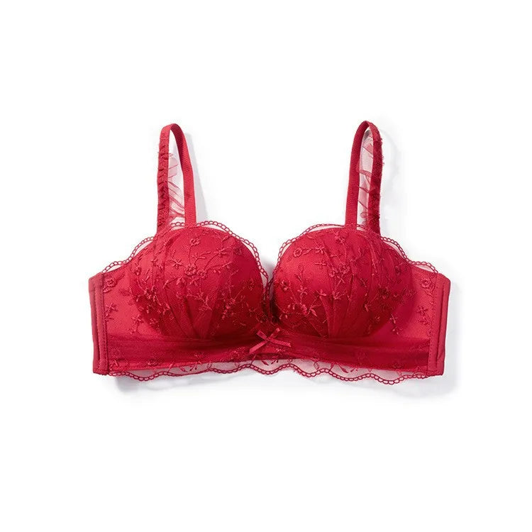 Half Cup Push-Up Lace Bra – Removable Straps, Sexy & Comfortable Lingerie in White and Black.