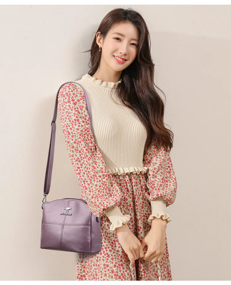 Fashion Women’s Small Crossbody Bag, PU Leather, Zipper Messenger, Summer Travel Purse