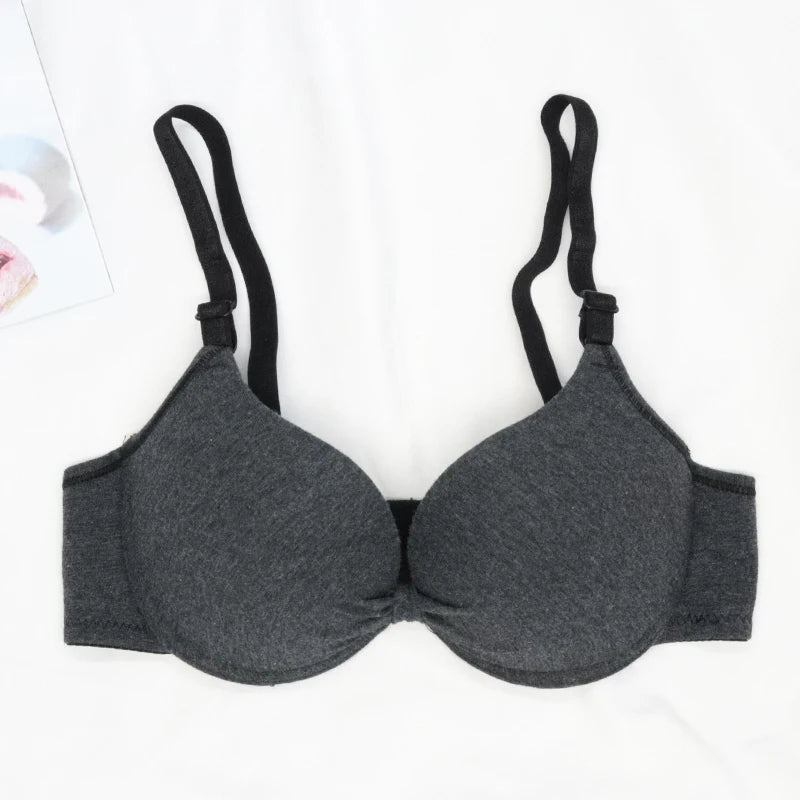 Sexy Cotton Push-Up Bra – Deep V, Underwire, & Flattering Fit!