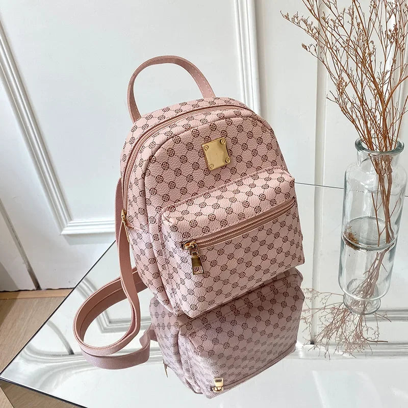 Fashion Mini Backpack for Women, Luxury PU Leather, Cute & Casual, Small School Bag, Travel Backpack
