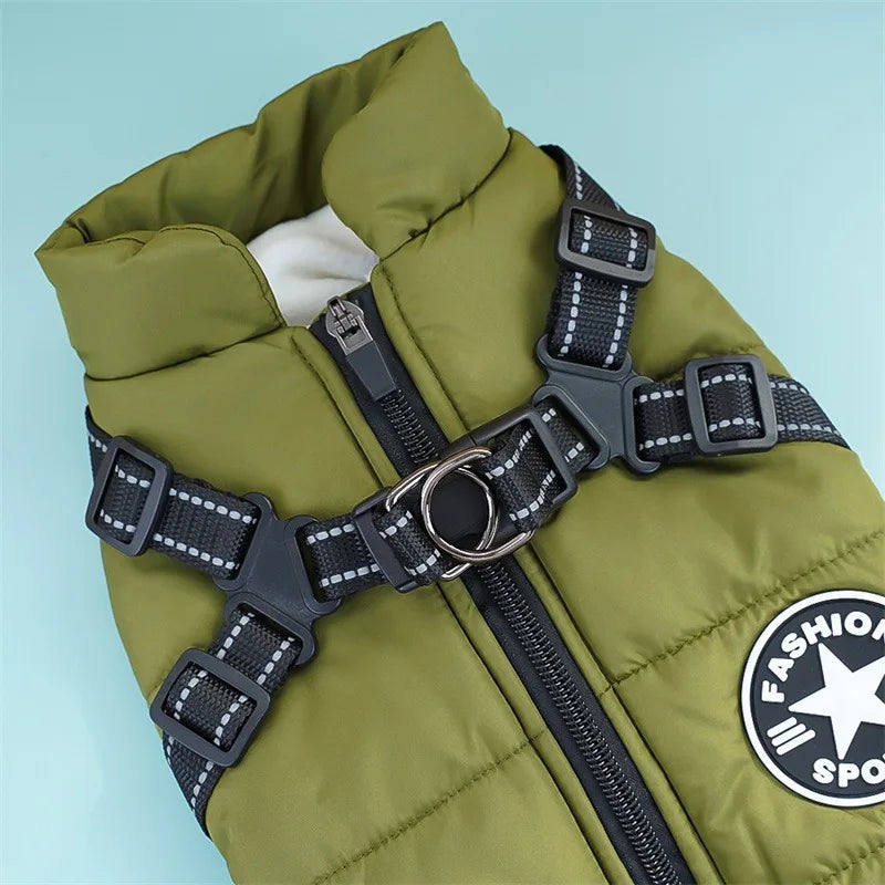 Winter Dog Jacket with Harness Ring – Warm & Waterproof! - Dailyy shoplio