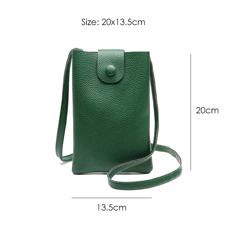 Casual Women's Crossbody Phone Bag, Solid Color, Small Shoulder Bag, Summer Designer Clutch, Purses