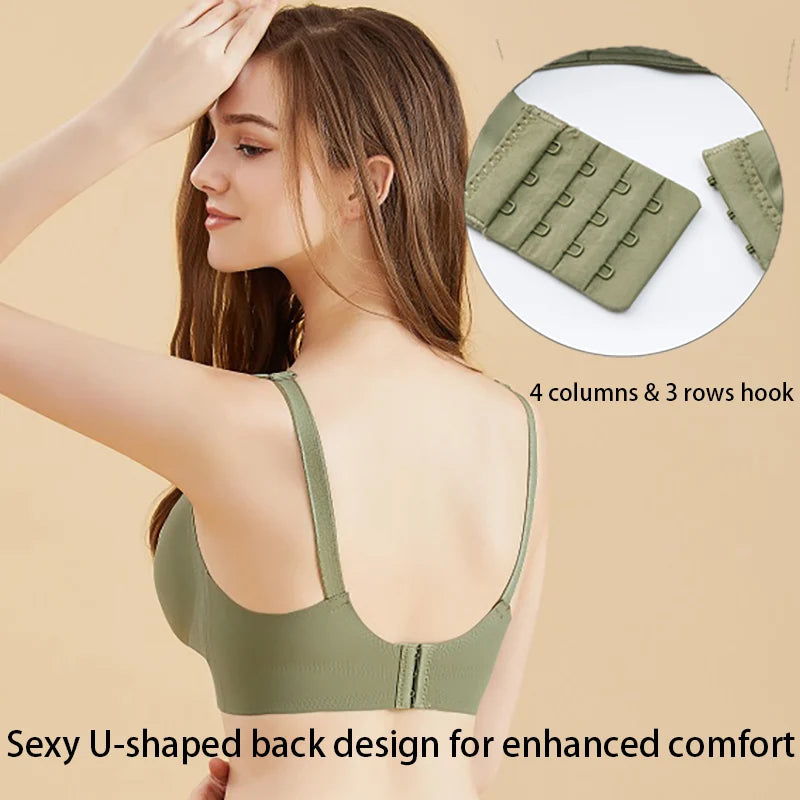 Ultra-Thin Laser-Cut Nursing Bra – Removable Pads, Plus Size, Push-Up for Maternity!