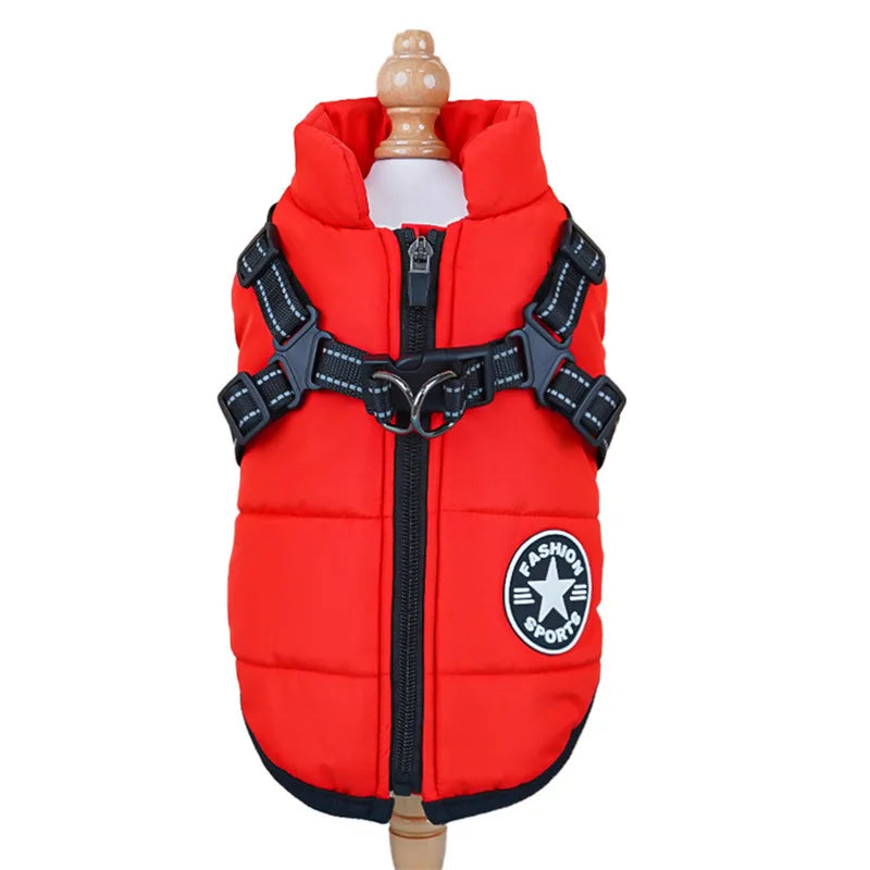 Winter Dog Jacket with Harness Ring – Warm & Waterproof! - Dailyy shoplio