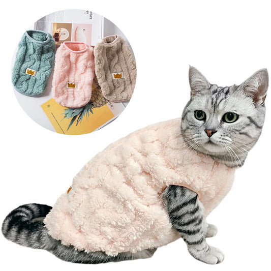 Soft & Cozy Fleece Pet Sweater – Perfect for Cats & Small Dogs! - Dailyy shoplio