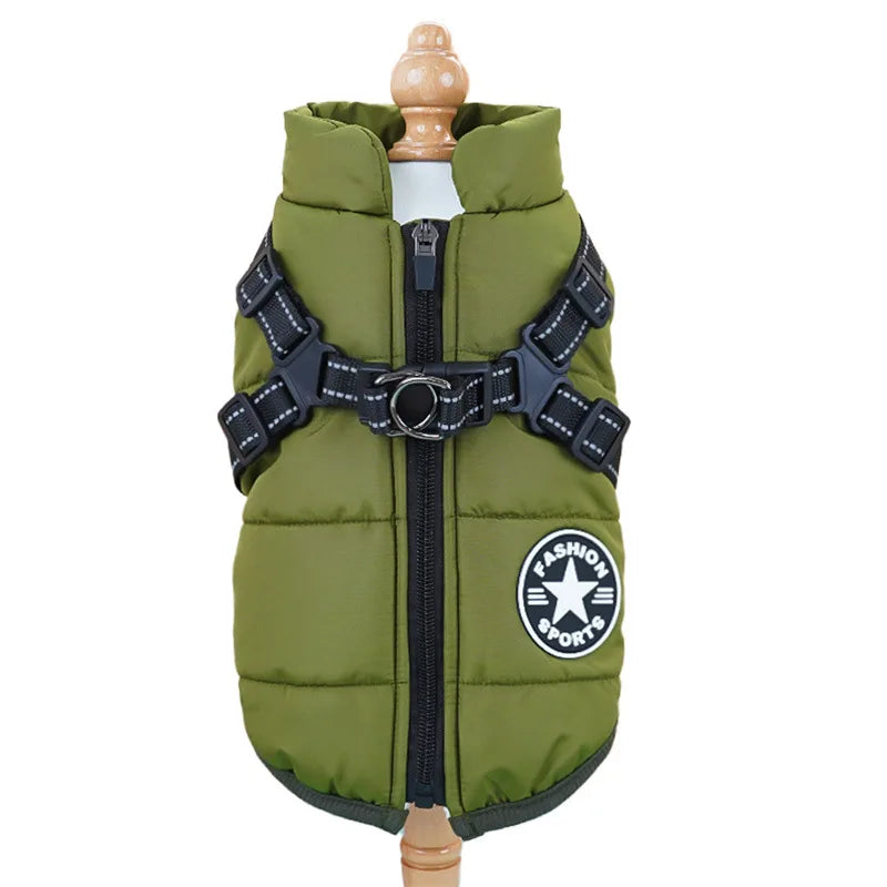 Winter Dog Jacket with Harness Ring – Warm & Waterproof! - Dailyy shoplio