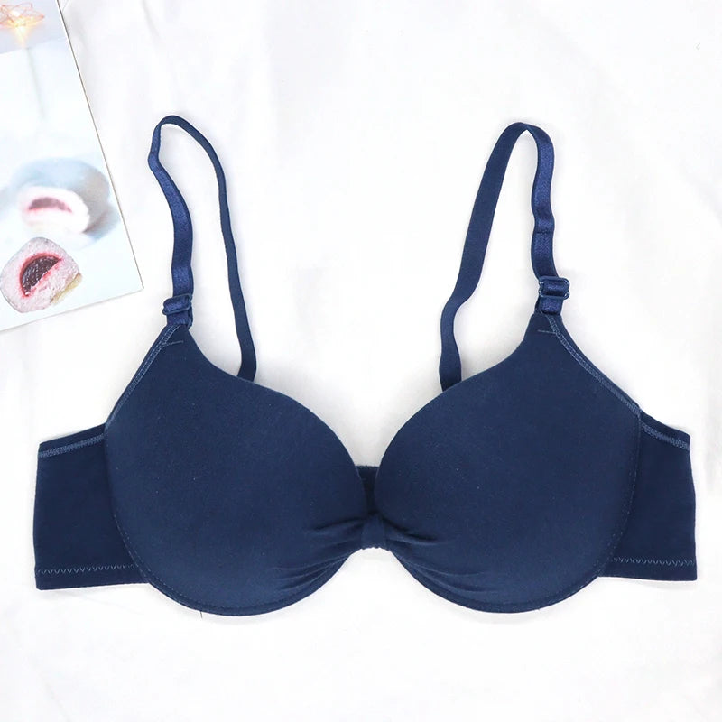Sexy Cotton Push-Up Bra – Deep V, Underwire, & Flattering Fit!
