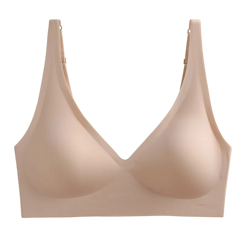 Sexy Seamless Wire-Free Bra – Push-Up, Padded & Adjustable Comfort!