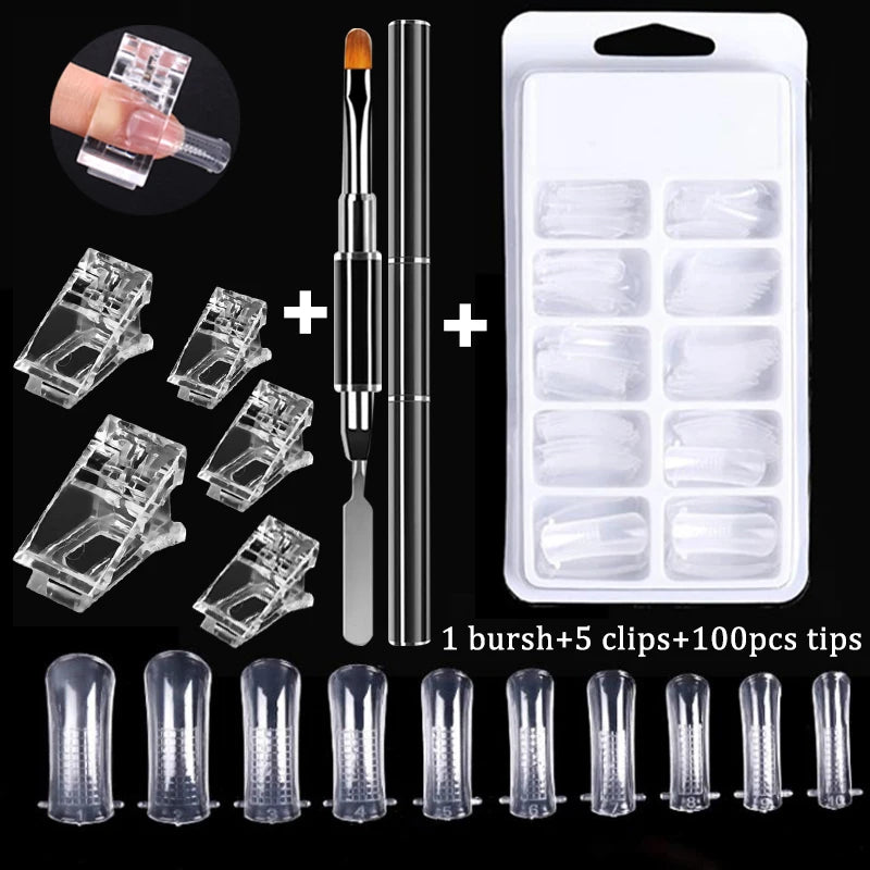 100PCS Acrylic Nail Tips Set – Quick & Easy DIY Manicure Kit